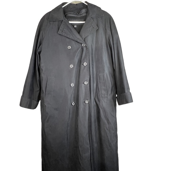 Fleet Street Size 12 Petite Hooded Trench Coat w/Zippered Liner Button F… - Picture 1 of 16